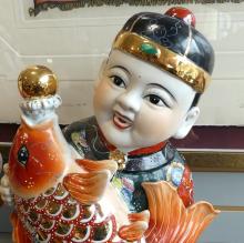 PAIR OF LARGE CHINESE FIGURINES