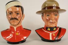 PAIR OF DOULTON "R.C.M.P." BUSTS