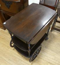 VINTAGE WALNUT TEA WAGON