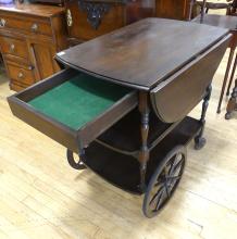 VINTAGE WALNUT TEA WAGON