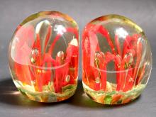 PAIR OF PAPERWEIGHTS