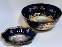 LIMOGES BOWL AND DISH