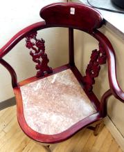 CHINESE MARBLE SEAT CORNER CHAIR