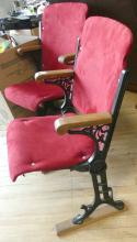 PAIR OF VINTAGE THEATRE SEATS
