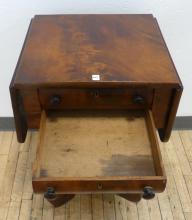 VICTORIAN DROP-LEAF WORK TABLE