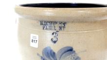 H. SCHULER STONEWARE CROCK