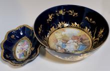 LIMOGES BOWL AND DISH