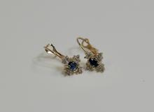 SAPPHIRE & DIAMOND EARRINGS