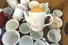 TIM HORTONS COFFEE MUGS AND TEAPOT