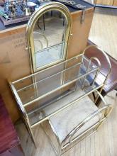 BRASS VANITY TABLE WITH BENCH