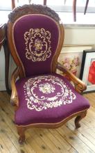 VICTORIAN ROSEWOOD LADIES' CHAIR