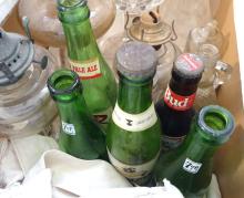 OIL LAMPS, BOTTLES AND BAGS