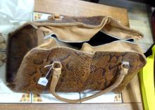 VINTAGE SNAKESKIN DUFFEL BAG