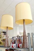PAIR OF MCM POTTERY TABLE LAMPS