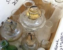 OIL LAMPS, BOTTLES AND BAGS