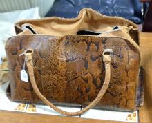 VINTAGE SNAKESKIN DUFFEL BAG