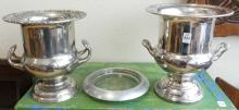 TWO CHAMPAGNE BUCKETS & SERVING DISH