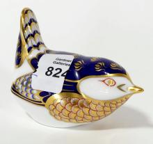 ROYAL CROWN DERBY "FINCH" PAPERWEIGHT