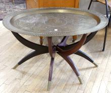 OVAL ASIAN BRASS TABLE