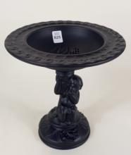 RARE BASALT SATIN GLASS COMPOTE