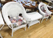 FOUR-PIECE WICKER SUNROOM SET