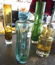 ART GLASS VASES AND CARAFES