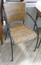 WICKER DESK AND CHAIR