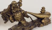 TWO FENG SHUI BRASS SCULPTURES