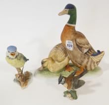 THREE PORCELAIN "BIRD" FIGURINES