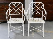 PAIR OF GARDEN CHAIRS