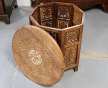 CARVED TEAK TABLE