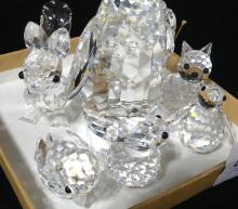 SEVEN SWAROVSKI FIGURINES