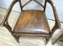 PAIR OF BAMBOO ARMCHAIRS