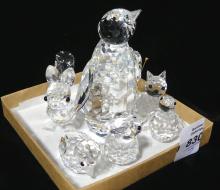 SEVEN SWAROVSKI FIGURINES