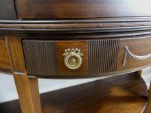 BOWFRONT MAHOGANY DISPLAY CABINET