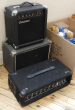 TWO GUITAR AMPS & MIXER