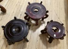 THREE CHINESE WOODEN STANDS