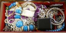 TWO BOXES OF FASHION JEWELLERY