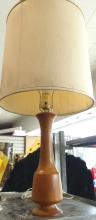 MCM COPPER AND TEAK TABLE LAMPS