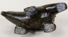 INUIT SOAPSTONE "POLAR BEAR" SCULPTURE