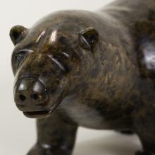 INUIT SOAPSTONE "POLAR BEAR" SCULPTURE