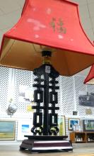 PAIR OF CHINESE ROSEWOOD TABLE LAMPS