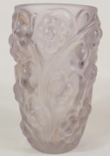 RENE LALIQUE "RAISINS" VASE