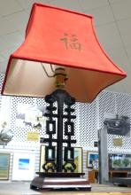 PAIR OF CHINESE ROSEWOOD TABLE LAMPS