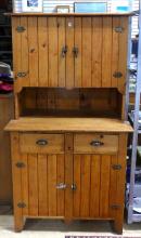 PRIMITIVE PINE KITCHEN HUTCH