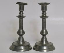 PEWTER CANDLESTICKS