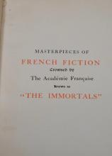 "THE IMMORTALS" MASTERPIECES OF FRENCH FICTION