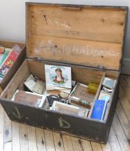 ANTIQUE TRUNK WITH CONTENTS