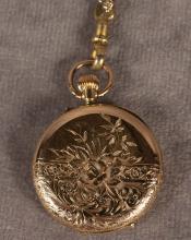 14KT GOLD PENDANT WATCH
