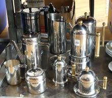 STAINLESS STEEL COFFEE SETS, ETC.